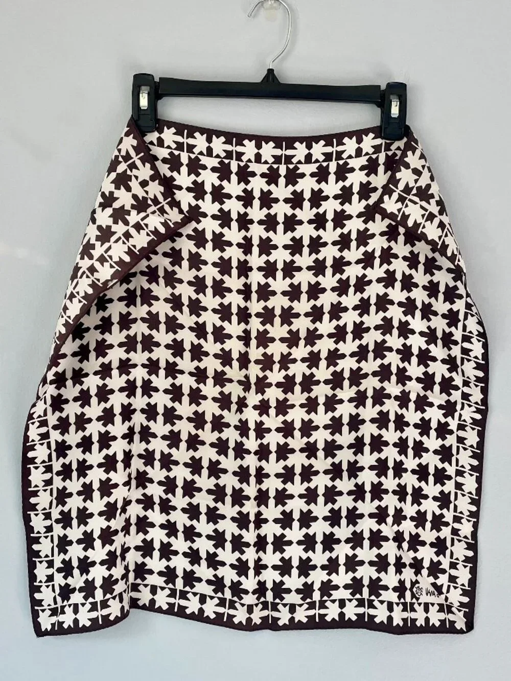 Square Black & White Geometric Scarf by Vera Neumann